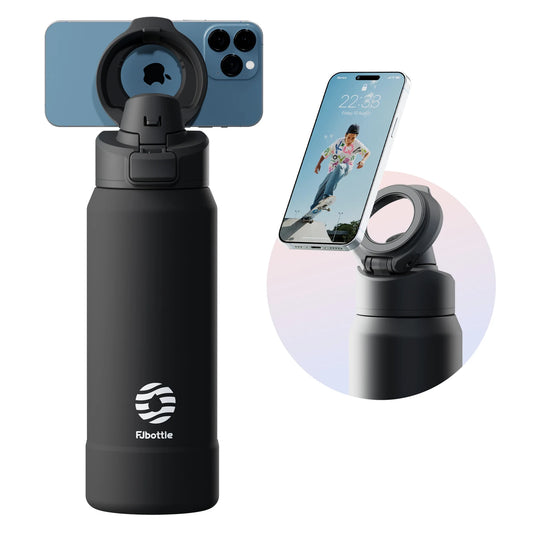 Fiit Haven Magnetic Thermos Stainless Steel | Sports Water Bottle with Magnetic Phone Holder Bouncing Cover Insulation Cup